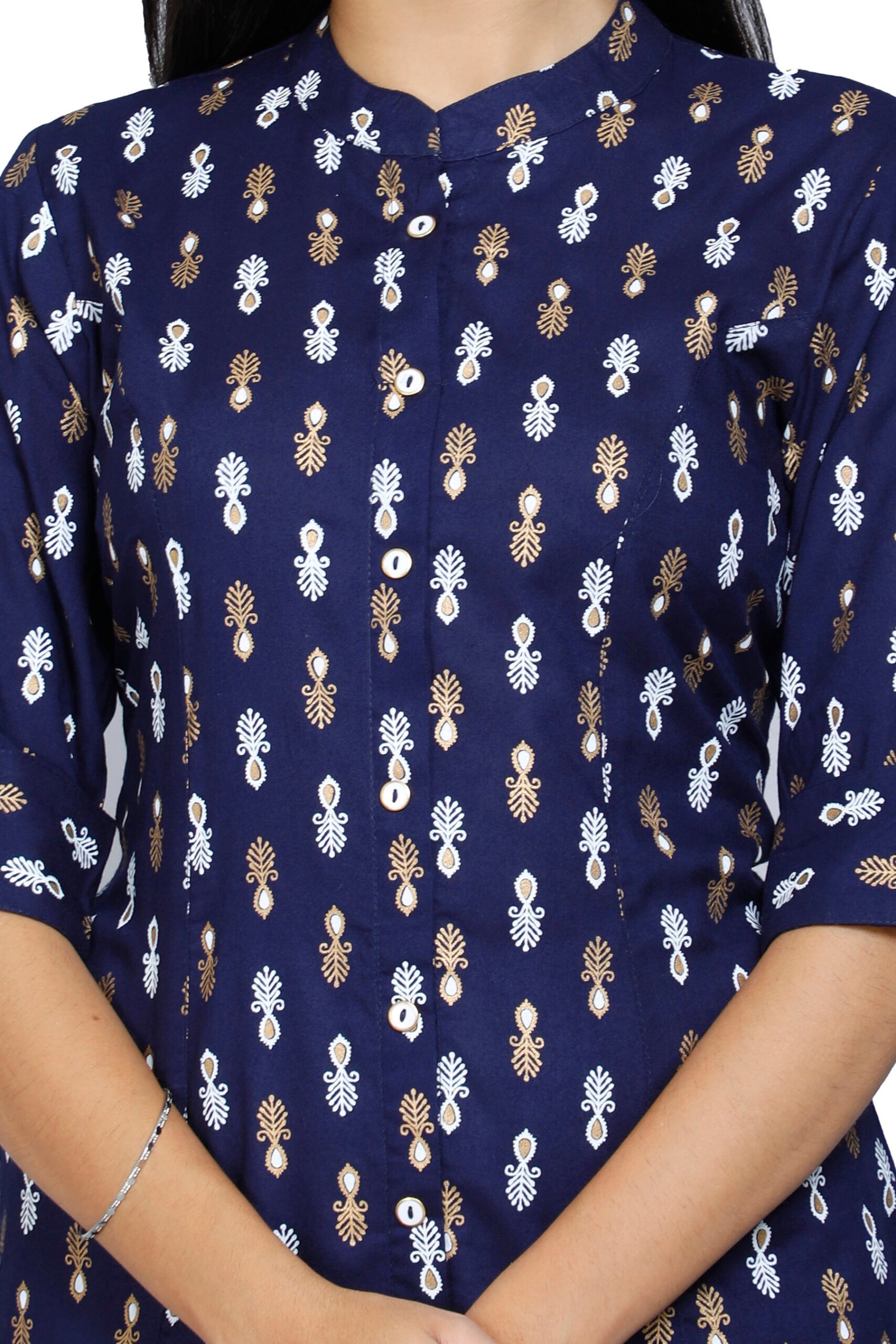 Rayon Princess Cut, Mandarin collar Kurti -Wholesale 5 Rayon Princess Cut, Mandarin collar Kurti -Wholesale - Image 5