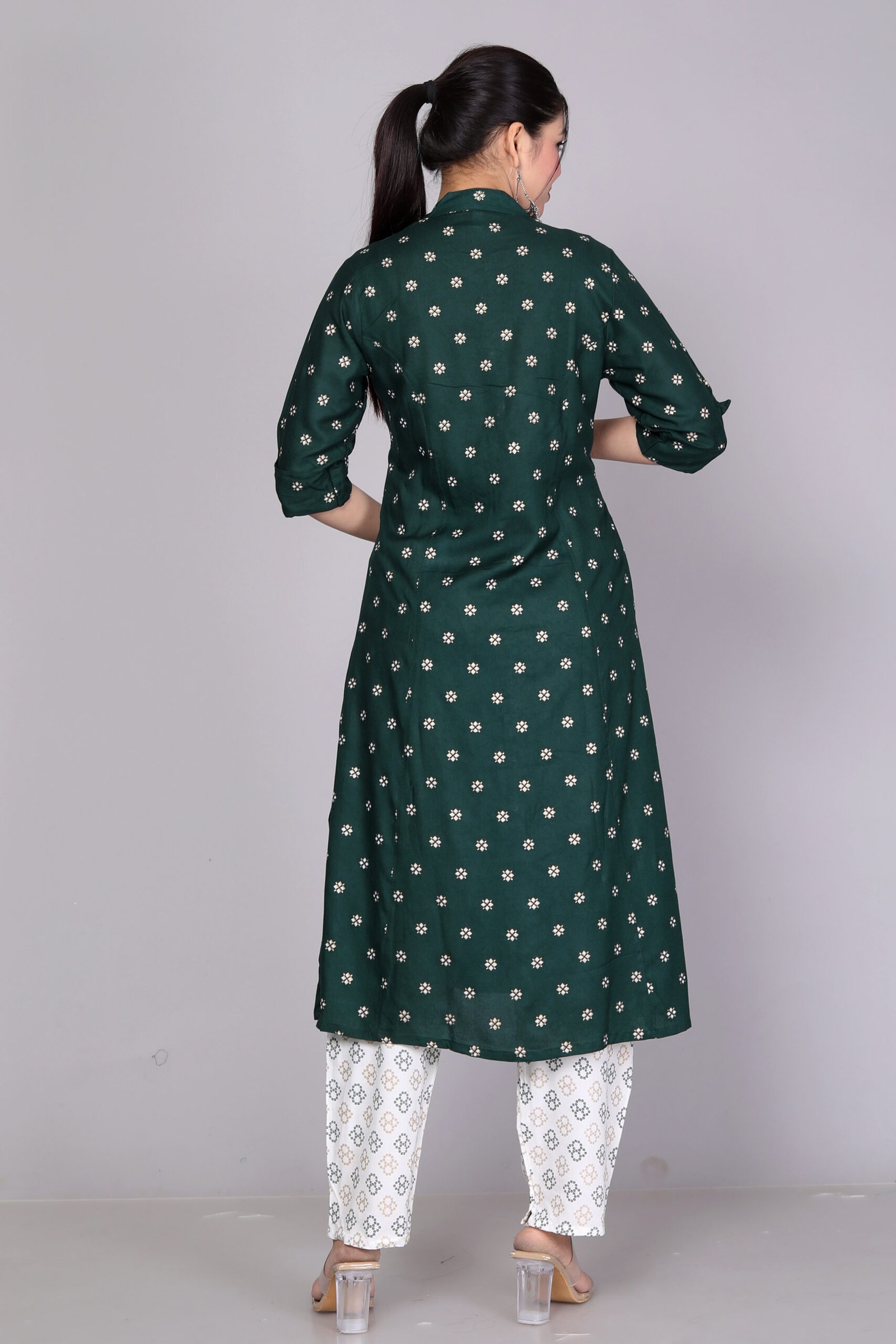Rayon Princess Cut, Mandarin collar Kurti 6 Rayon Princess Cut, Mandarin collar Kurti - Image 6