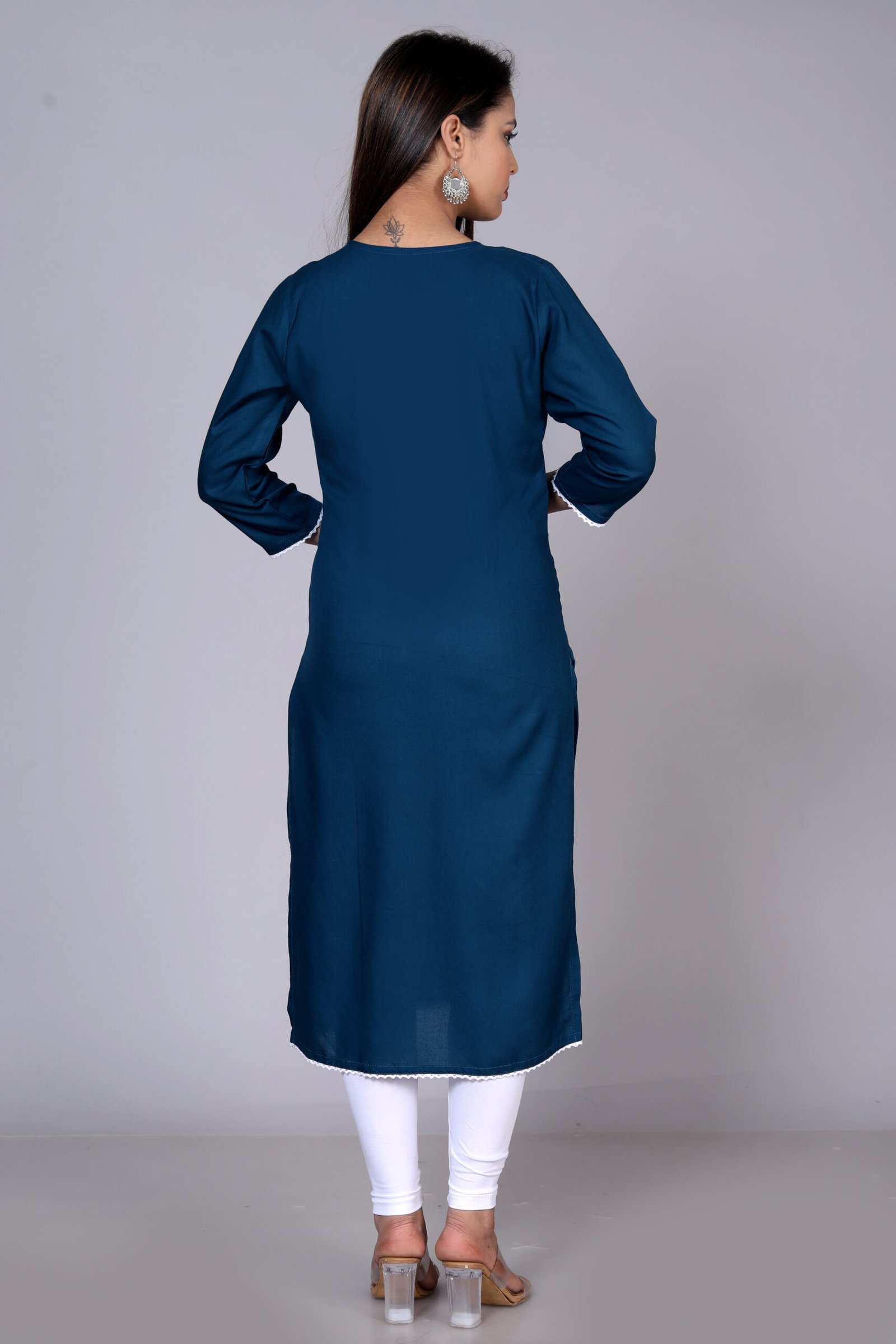 Rayon Zari Embroidered Kurti 6 Rayon Zari Embroidered Kurti - Image 6