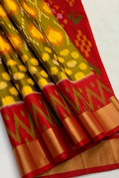 POCHAMPALLI DESIGNER Printed & DOLLA SILK FABRIC SAREES - Image 11