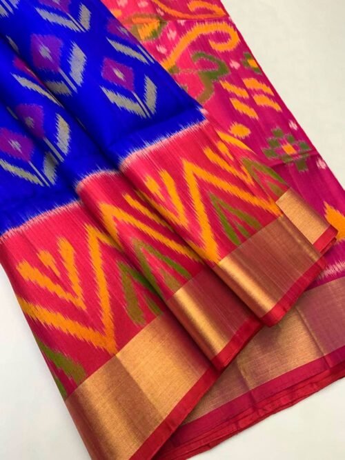 POCHAMPALLI DESIGNER Printed & DOLLA SILK FABRIC SAREES - Image 7
