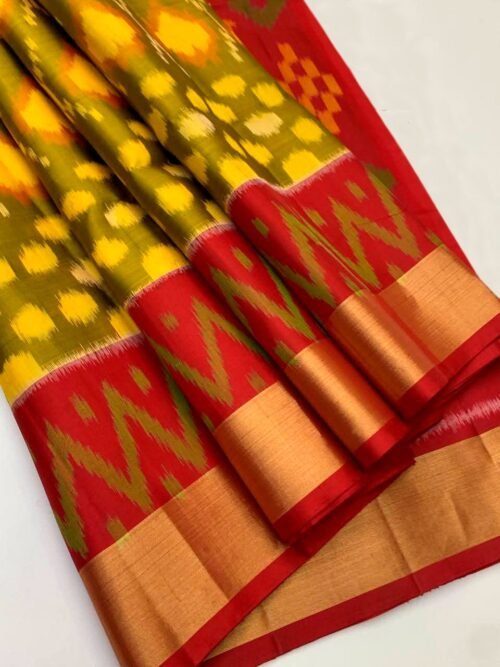 POCHAMPALLI DESIGNER Printed & DOLLA SILK FABRIC SAREES - Image 6