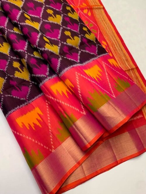 POCHAMPALLI DESIGNER Printed & DOLLA SILK FABRIC SAREES - Image 2