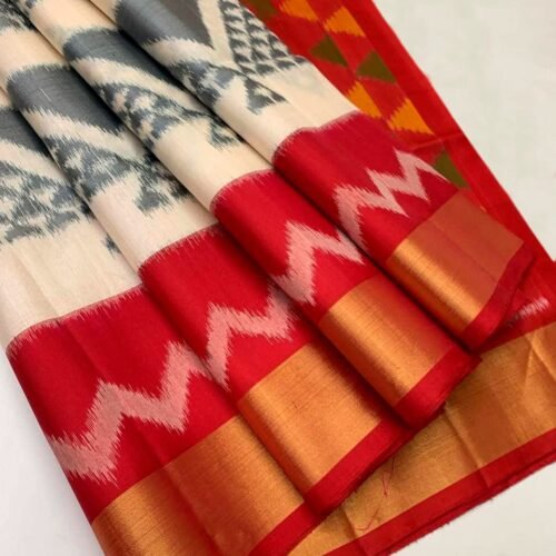 POCHAMPALLI DESIGNER Printed & DOLLA SILK FABRIC SAREES