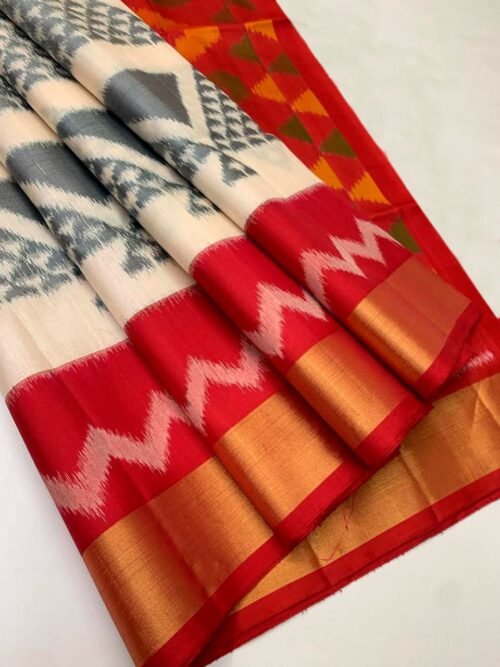 POCHAMPALLI DESIGNER Printed & DOLLA SILK FABRIC SAREES