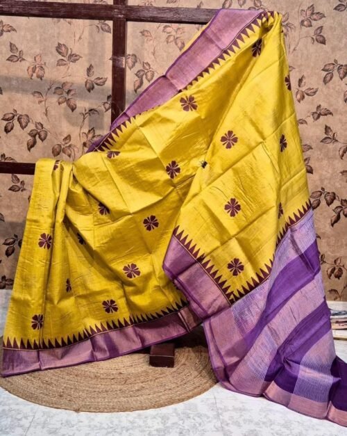 HANDPAINTED TUSSAR KANCHI SILK SAREES - Image 12