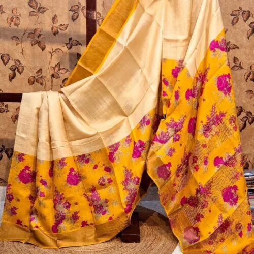 HANDPAINTED TUSSAR KANCHI SILK SAREES