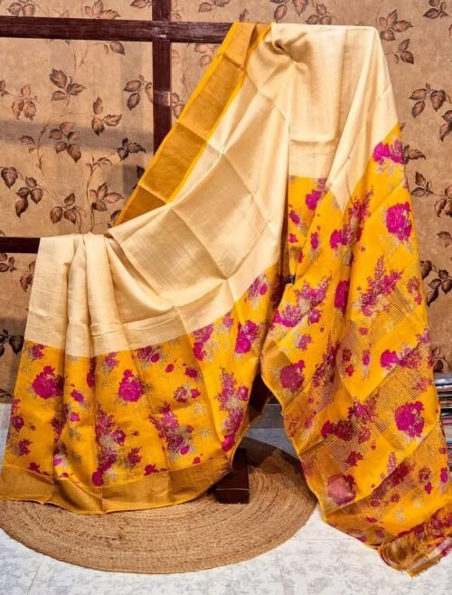 HANDPAINTED TUSSAR KANCHI SILK SAREES