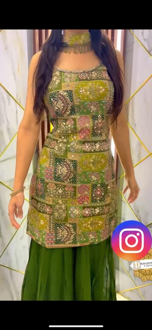 Launching New Designer Party Wear Look Fancy Top-Dupatta and Fully Stitched Sharara - Image 3