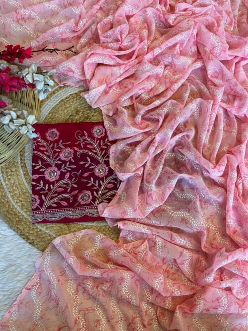 Gregotte printed saree WHOLESALE - Image 11