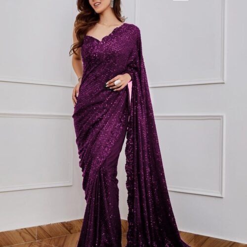 New Launching Bollywood Blockbuster 5MM Sequence Design saree