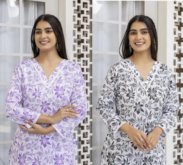 Women Printed Kurta 2 Women Printed Kurta