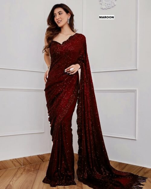 New Launching Bollywood Blockbuster 5MM Sequence Design saree - Image 2