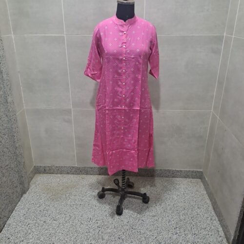 Rayon Princess Cut, Mandarin collar Kurti