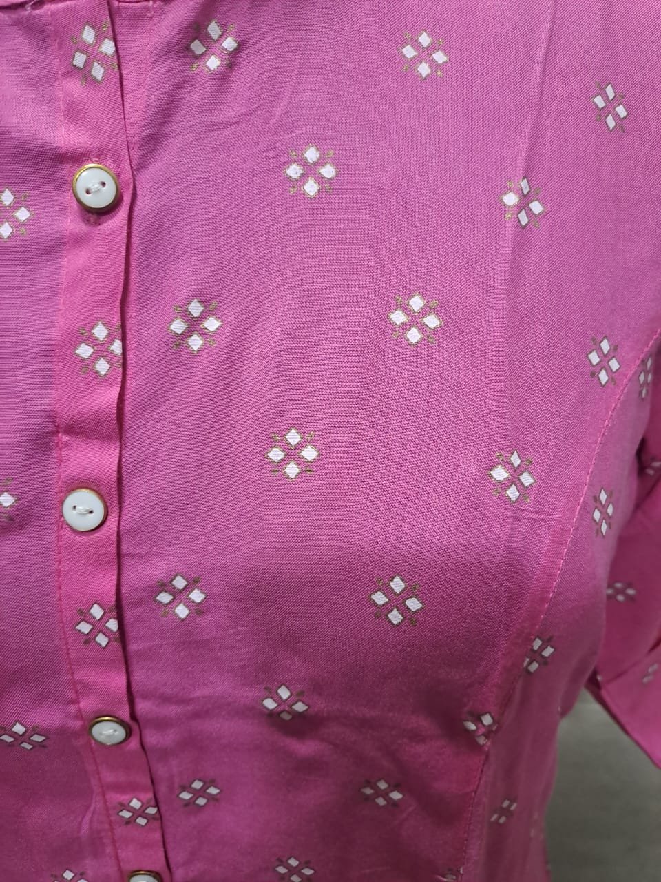 Rayon Princess Cut, Mandarin collar Kurti 3 Rayon Princess Cut, Mandarin collar Kurti - Image 3