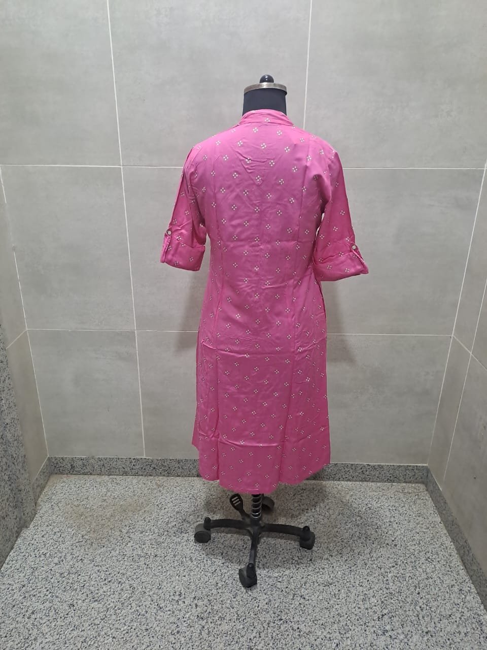 Rayon Princess Cut, Mandarin collar Kurti 4 Rayon Princess Cut, Mandarin collar Kurti - Image 4