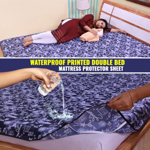 Water Proof Printed Double Bed Mattress Protector Sheet