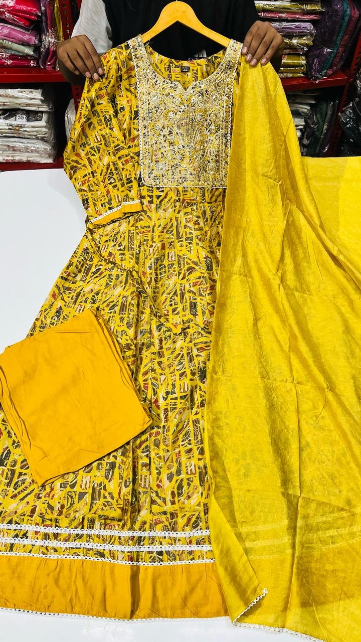 Heavy Anarkali 3 pcs set 7 Heavy Anarkali 3 pcs set - Image 6