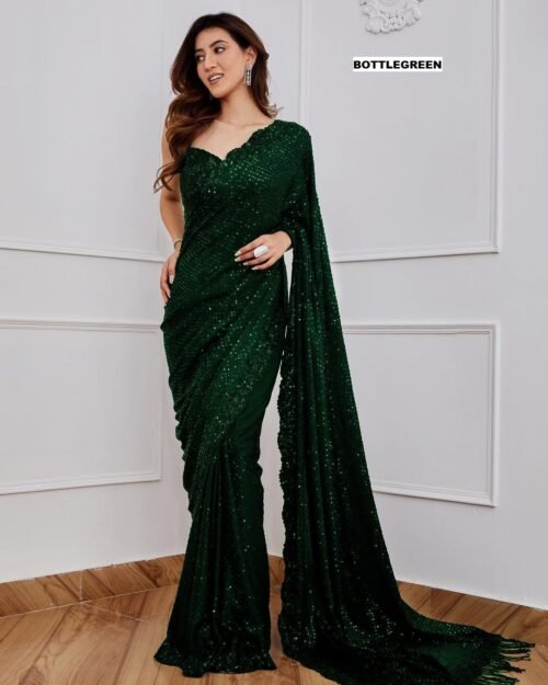 New Launching Bollywood Blockbuster 5MM Sequence Design saree - Image 3