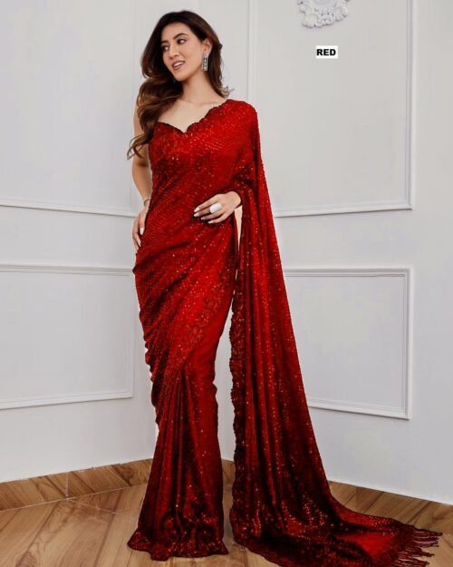 New Launching Bollywood Blockbuster 5MM Sequence Design saree - Image 4