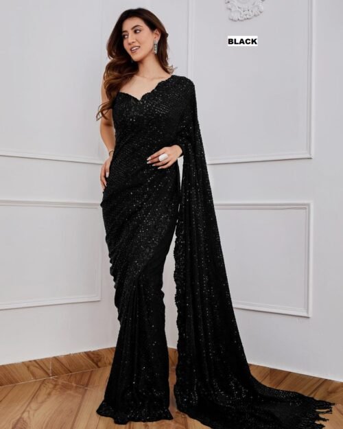 New Launching Bollywood Blockbuster 5MM Sequence Design saree - Image 5