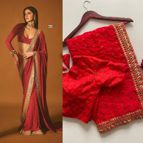 New ANANYA PANDEY Bollywood Blockbuster SEQUINS Design Launching saree