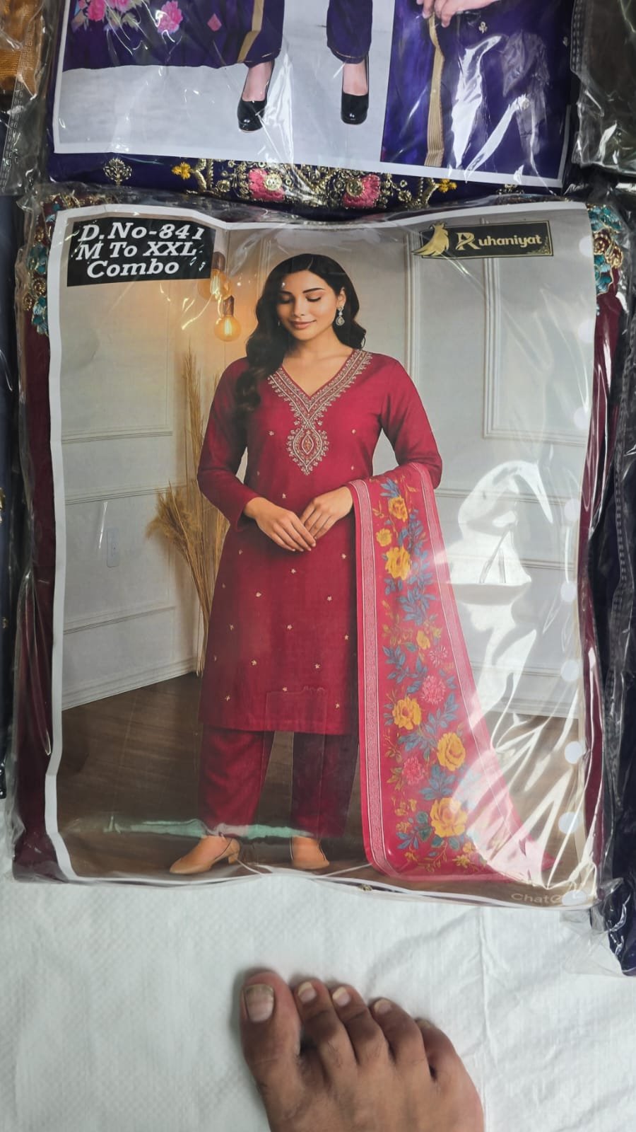Heavy Roman Silk 3-piece set with Digital Dupatta wholesale 15 Heavy Roman Silk 3-piece set with Digital Dupatta wholesale - Image 15
