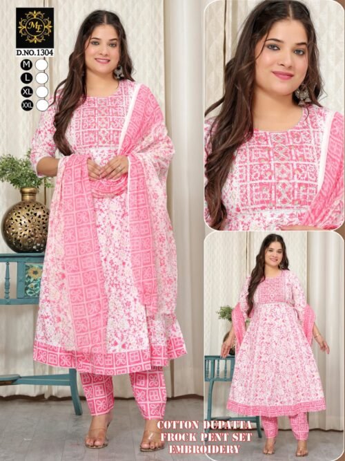 Heavy Cotton Anarkali 3-piece set wholesale - Image 6