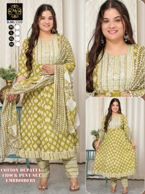 Heavy Cotton Anarkali 3-piece set wholesale - Image 8