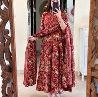 Heavy Anarkali Cotton 60-60 3-pcs set wholesale