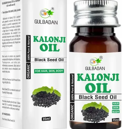 GULBADAN Premium Cold Pressed Kalonji Black Seed Oil for Healthy Hairs and Skin Hair Oil (35 ml) 22 GULBADAN Premium Cold Pressed Kalonji Black Seed Oil for Healthy Hairs and Skin Hair Oil (35 ml)