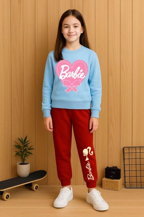HIGH PREMIUM QUALITY GIRLS TOP AND BOTTOM TRACKSUIT SET WHOLESALE - Image 3