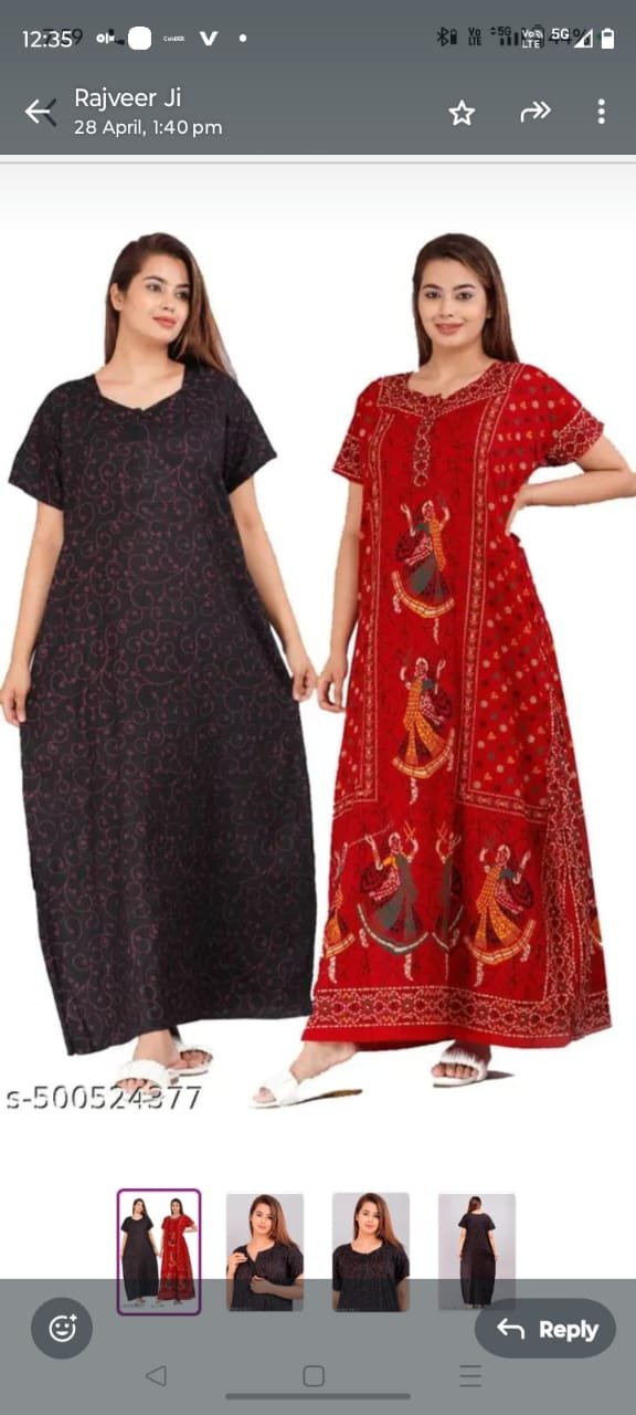 Womens Cotton Nighty Wholesale 4 Womens Cotton Nighty Wholesale - Image 4