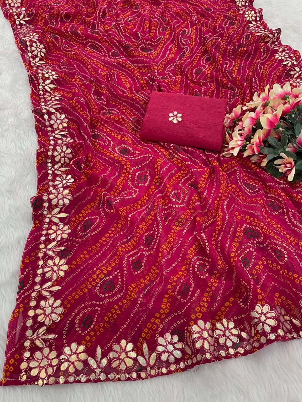 New Bandhani Saree WHOLESALE 6 New Bandhani Saree WHOLESALE - Image 5