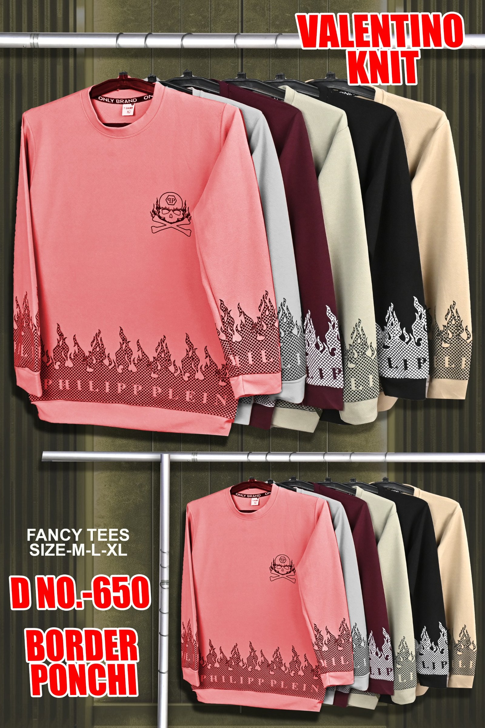 Valentino lycra Full sleeves tshirt WHOLESALE 2 Valentino lycra Full sleeves collar tshirt WHOLESALE