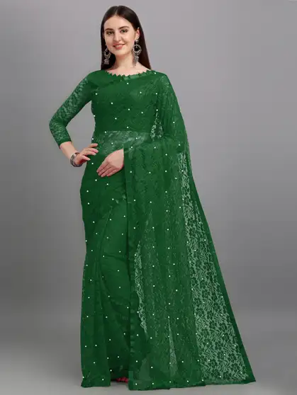 Self Design, Woven, Plain Fashion Net Saree 7 Self Design, Woven, Plain Fashion Net Saree - Image 6