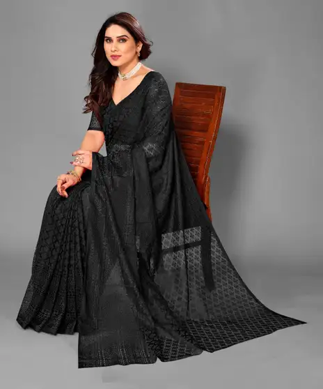 Self Design Bollywood Net Saree 7 Self Design Bollywood Net Saree - Image 6