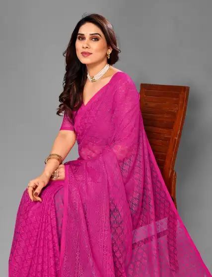 Self Design Bollywood Net Saree 4 Self Design Bollywood Net Saree