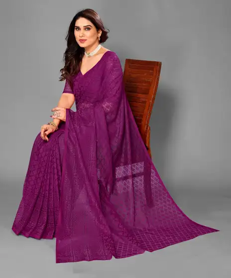 Self Design Bollywood Net Saree 3 Self Design Bollywood Net Saree