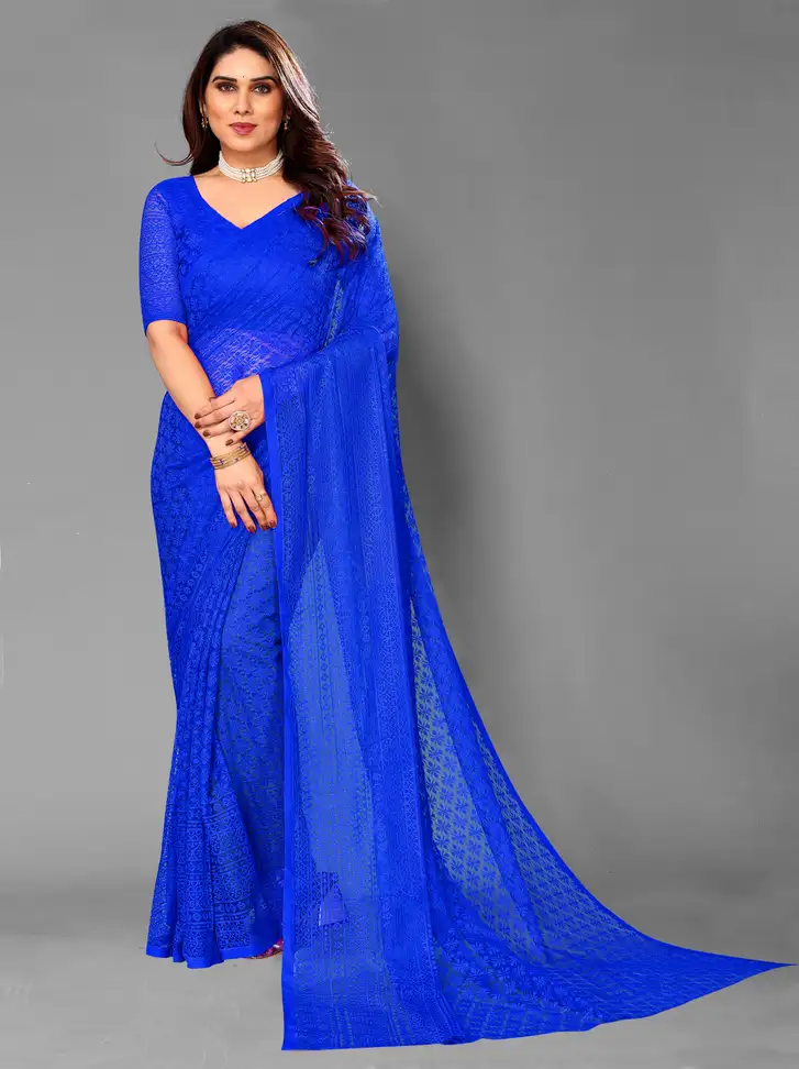 Self Design Bollywood Net Saree 6 Self Design Bollywood Net Saree