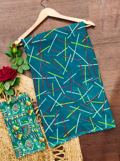 Paisley, Printed Daily Wear Georgette Saree 6 Paisley, Printed Daily Wear Georgette Saree