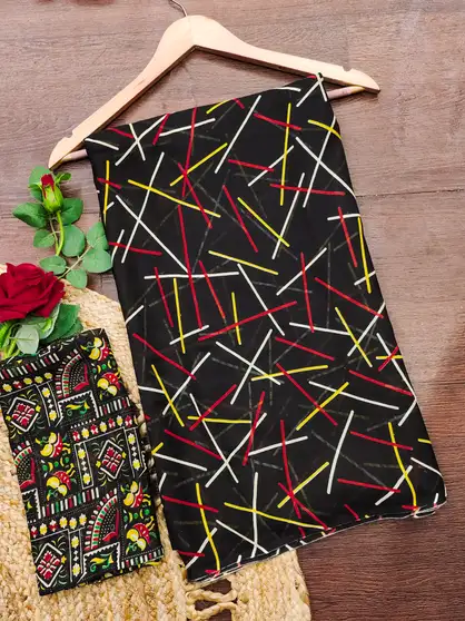 Paisley, Printed Daily Wear Georgette Saree 7 Paisley, Printed Daily Wear Georgette Saree - Image 6