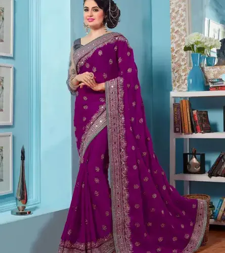b bella creation Embroidered, Embellished Bollywood Art Silk Saree 36 b bella creation Embroidered, Embellished Bollywood Art Silk Saree