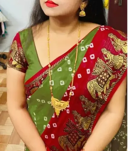 Printed Bollywood Crepe, Silk Blend Saree