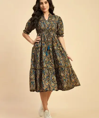 Men BrownWomen Printed Kurta (Multicolor) 25 Women Printed Kurta (Multicolor)