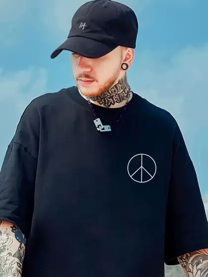 Printed Men Black T-Shirt 3 Printed Men Black T-Shirt - Image 2