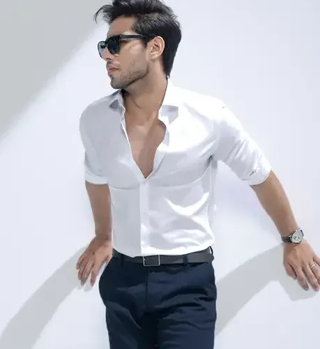 Men Solid Formal White Shirt 2 Men Solid Formal White Shirt