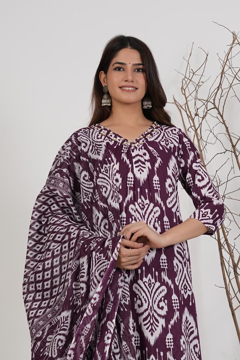 Pure Cotton Pant Set with dupatta wholesale 4 Pure Cotton Pant Set with dupatta wholesale - Image 4