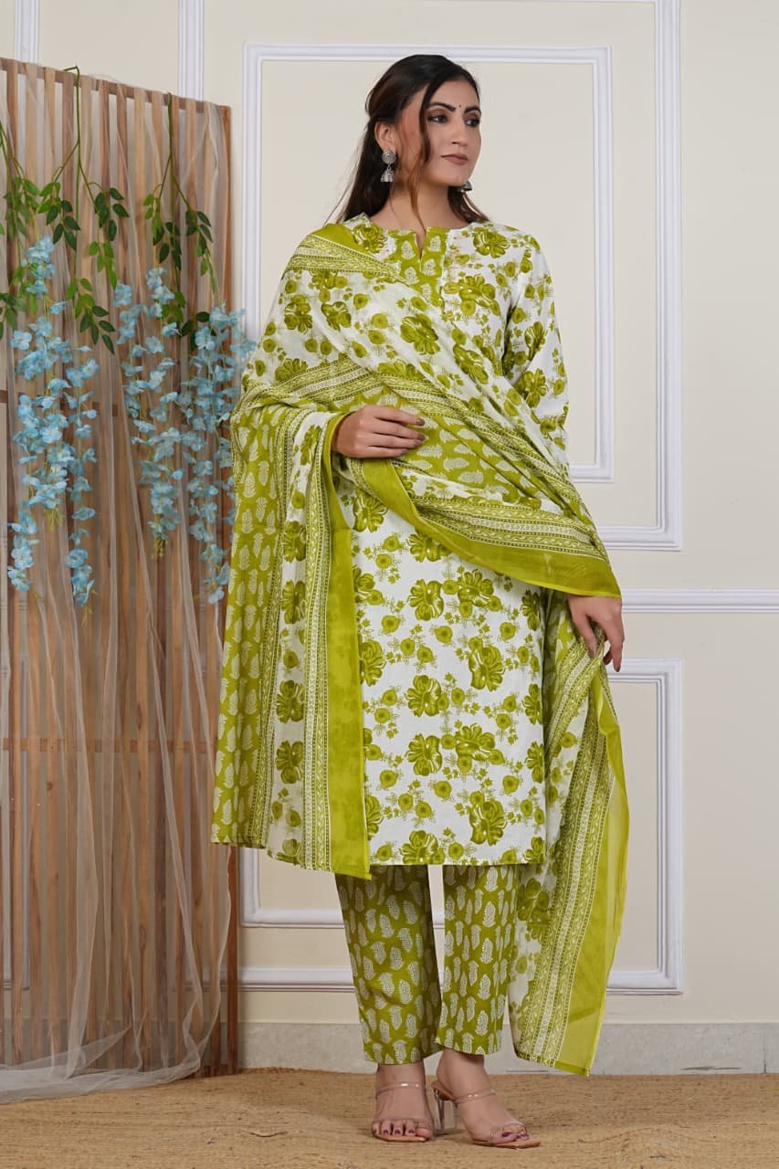 Pure Cotton Pant Set with dupatta wholesale 3 Pure Cotton Pant Set with dupatta wholesale - Image 2