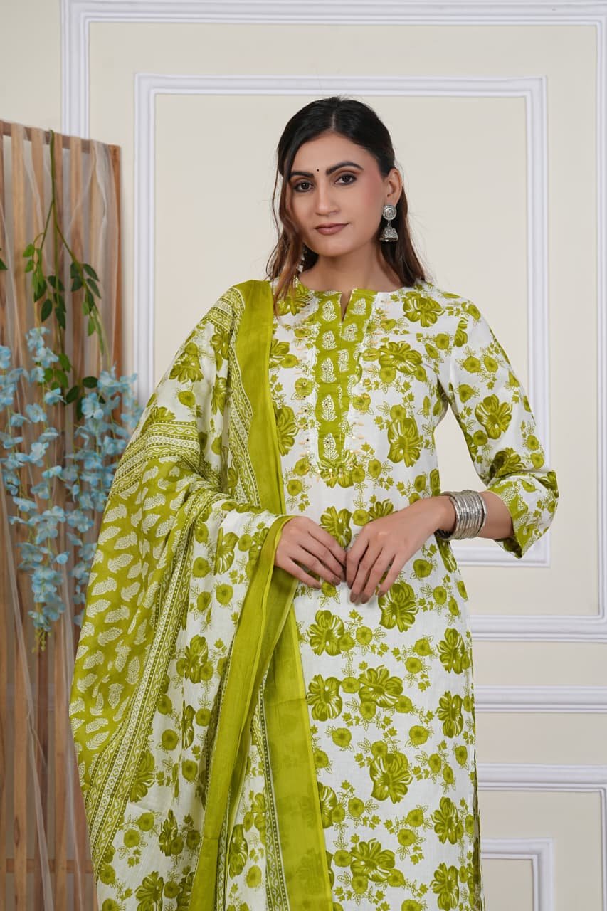 Pure Cotton Pant Set with dupatta wholesale 4 Pure Cotton Pant Set with dupatta wholesale - Image 3